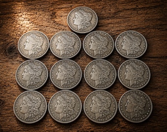 Colección de 13 dólares Morgan de Carson City, juego de 1878–1893 CC Morgan Dollar, monedas coleccionables antiguas para coleccionistas y regalos