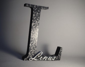 Personalisierter 3D Buchstabe mit Name – stehende Kinderzimmer Deko