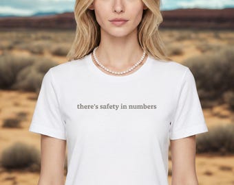 Safety In Numbers Separated Dangerous | Statement Graphic Tee | Unisex Luxe Premium T-Shirt | Bold