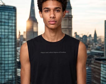 Elegant And Radical Degrees Of Freedom | Statement Tank Top | Unisex Premium Jersey Tank | Bold Fashion