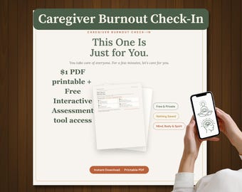 Caregiver Burnout Check-In Quiz | Interactive Self-Assessment with Score, Tips & Prayers | Faith-Based Caregiver Support