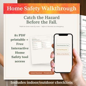 Home Safety Checklist for Seniors | Fall Prevention Guide (Printable PDF) | Interactive Dashboard