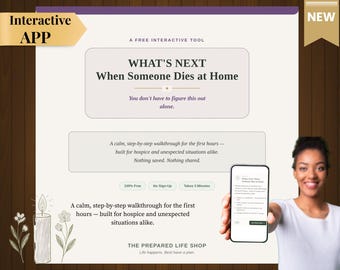 Death at Home Checklist | What's Next Companion Printable for Hospice and Unexpected Situations | Digital PDF Download