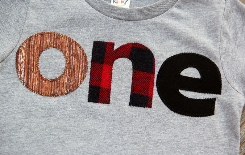 First Birthday Shirt Buffalo Check Shirt One Shirt Lumberjack Birthday Shirt Woodland Birthday Shirt