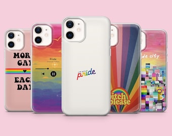 Capa de celular Pride LGBTQ para iPhone 17, 16 Pro, 15, 14, 13, 12, Samsung S26, S25, S24, S23, A16, A56, A57, Pixel 10 Pro