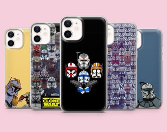 Custodia per telefono Clone Wars, cover Clone Trooper per iPhone 17 16 15 14 13 Samsung S26Ultra S25 S24 S23FE A56 A17 A16 Pixel 10a 9Pro Star