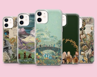 Funda para teléfono de El Señor de los Anillos (LORT) de fantasía para iPhone 17 16 15 14 13 Samsung S26Ultra S25 S24 S23FE A56 A17 A16 Pixel 10a 9Pro verde
