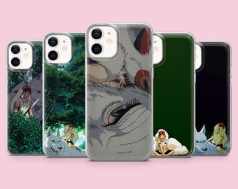 Funda Mononoke con diseño de princesa del bosque para iPhone 17, 17Pro, 16, 15, 14, 13, 12, Samsung S26, S25, S24, S23, A16, Pixel 10A, 10Pro y 9A