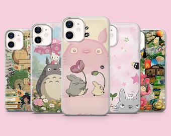 Funda para teléfono de anime Totoro para iPhone 17, 16 Pro, 15, 14, 13, 12, Samsung S26, S25, S24, S23, A16, A56, A57, Pixel 10 Pro Studio Ghibli