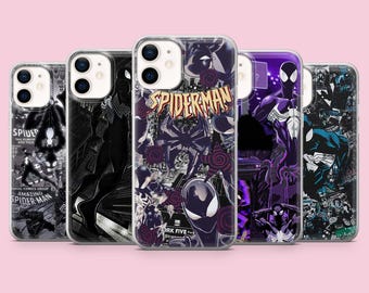 Funda para teléfono de Spider-Man y Venom, Marvel Fantasy, para iPhone 17 16 15 14 13, Samsung S26 Ultra, S25, S24, S23 FE, A56, A17, A16, Pixel 10a y 9 Pro.