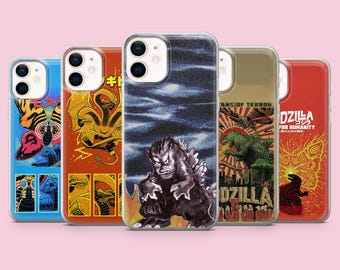 Funda para teléfono Godzilla Kaiju Monster King Kong para iPhone 16, 15, 4, 13, 12 Samsung S25Fe, S24, S23, S22, A16, A26, A56 Pixel 9Pro, 8A, 7