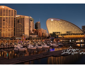 Darling Harbour Sydney Skyline Photo Postcard (Original Photography)