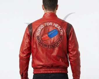 Akira Kaneda rood leren motorjack - leren anime cosplay motoroutfit | Cyberpunk Anime Shotaro Kaneda-kostuum