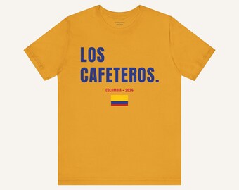 Los Cafeteros-tröja, Colombias flagga-tröja, Colombias fotbollssupportertröja, fotbollssupportergåva 2026