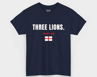 Tre lejon England-tröja, Englands flagga-tröja, engelsk fotbollsfan-tröja, Englands fotbollssupporterpresent, matchdagströja