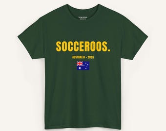 Socceroos Australien-tröja, Australiens fotbollströja, Aussie fotbollsfantröja, Australiens flagga-tröja, Matchdagssupportertröja