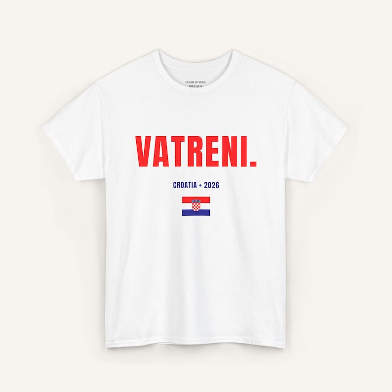 Vatreni Croatia shirt white Croatia soccer tee with Croatian flag football fan t shirt