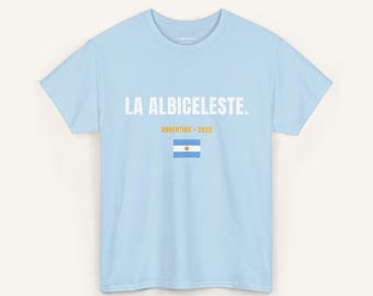 La Albiceleste Argentina-tröja, Argentinas fotbollströja, Argentinas flagga-tröja, Fotbollsfantröja, Matchdagssupportertröja