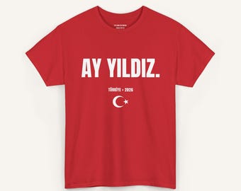 Ay Yildiz Turkiet-tröja, Tuykiye-flaggtröja, Turkiet-fantröja, Turkiet fotbollströja, matchtröja