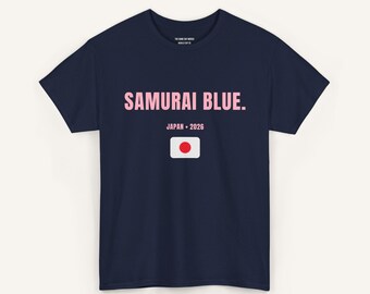 Samurai Blå Japan-tröja, Japans fotbollströja, Japansk fotbollsfantröja, Japans flagga-tröja, Matchdagssupportertröja