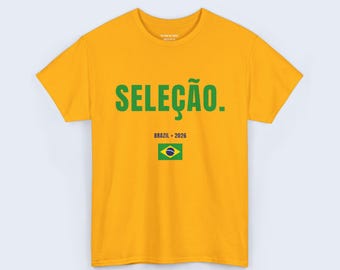 Seleção Brasilien Tröja, Seleção, Brasilien Fotbollströja, Brasiliansk Flagga T-shirt, Fotbollsfantröja, Matchdag Supportertröja