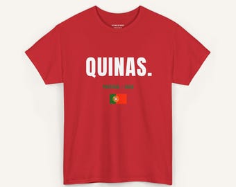 Quinas Portugal-tröja, portugisisk flagga-tröja, portugisisk fotbollsfan-tröja, portugisisk fotbollssupporterpresent, matchdagströja