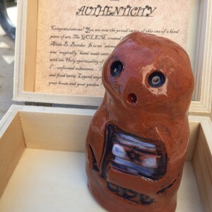 GOLEM One of a Kind Jewish Bar Mitzvah Shalom, Torah Magical Mythical Protector Ceramic Figurine image 7