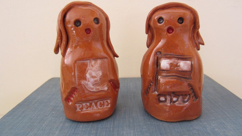 Golem One of a Kind Magical Mythical Protector Ceramic Figurine PEACE and SHALOM GOLEMS