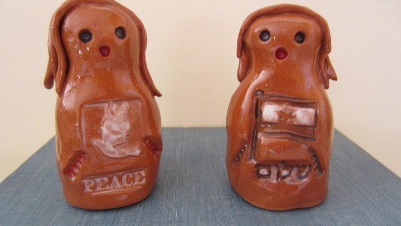 Golem One of a Kind Magical Mythical Protector Ceramic Figurine PEACE and SHALOM GOLEMS