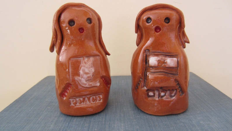 Golem One of a Kind Magical Mythical Protector Ceramic Figurine PEACE and SHALOM GOLEMS