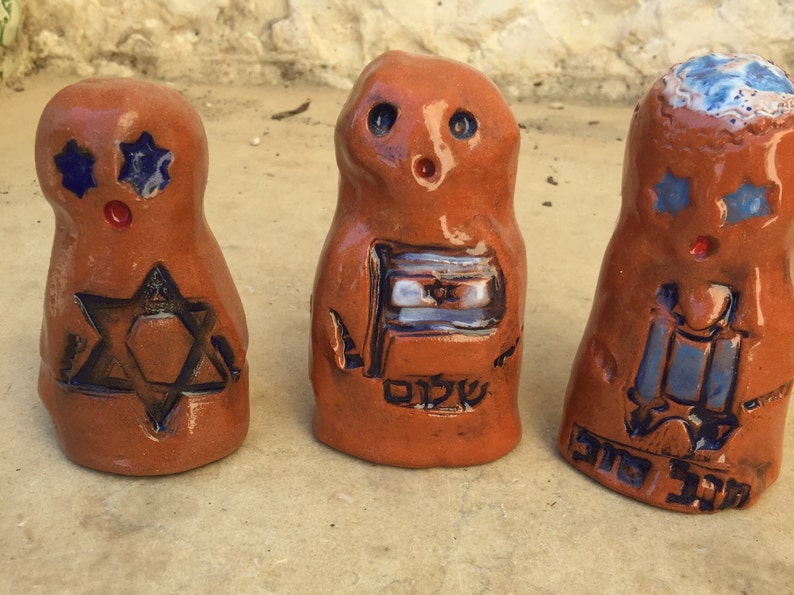 GOLEM One of a Kind Jewish Bar Mitzvah Shalom, Torah Magical Mythical Protector Ceramic Figurine image 1