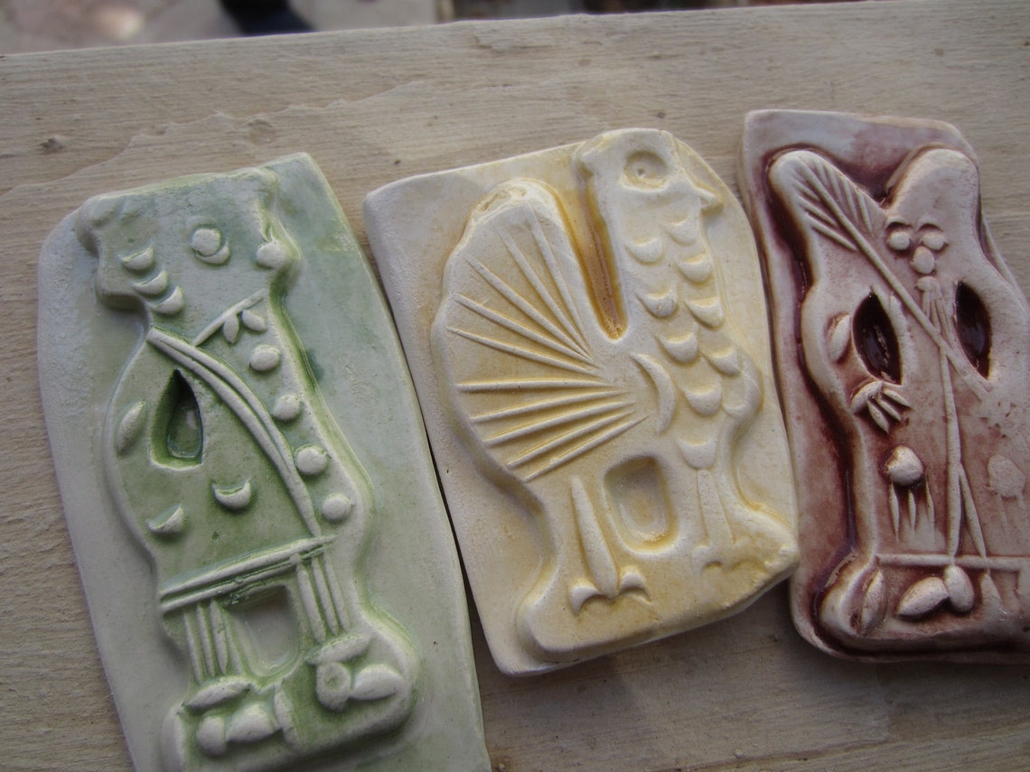 Eight Fun Animal Ceramic Tiles Garden Art Kitchen and Home Etsy