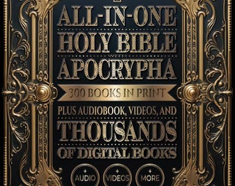 Holy Bible with Apocrypha 300 Books Hardcover, Audiobook Videos Digital Library Complete Scripture Collection