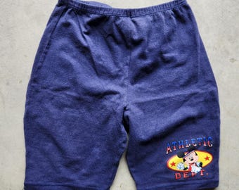 Vintage 90er Jahre Micky Maus Sportlich Jungen Shorts Gr. L