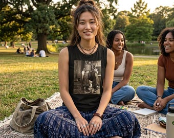 Boyhood Memory sketch Muscle Tank | Vintage pencil drawing illustration