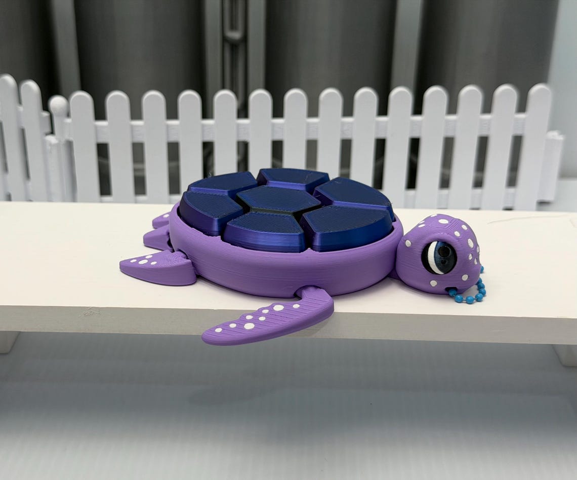 3D Printed Sea Turtle Fidget Toy • Multi-click Shell, Sensory ADHD ...