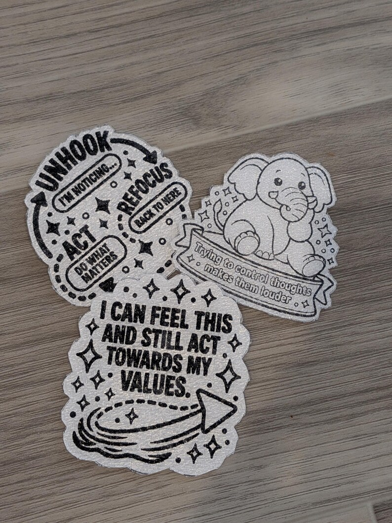 ACT Therapy Stickers | Mental Health Mindfulness Values Check-in Set - Etsy