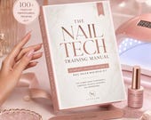Nail Tech Training Manual | Gel Acrylic Course | Nail Salon Business Bundle | Canva Template Editable Guide | Beauty Educator | Nail Art Gui