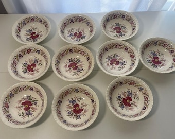 10pc Wedgwood Cornflower Etruria England  6.5" Cereal Bowls 1937 Vintage AK 8023