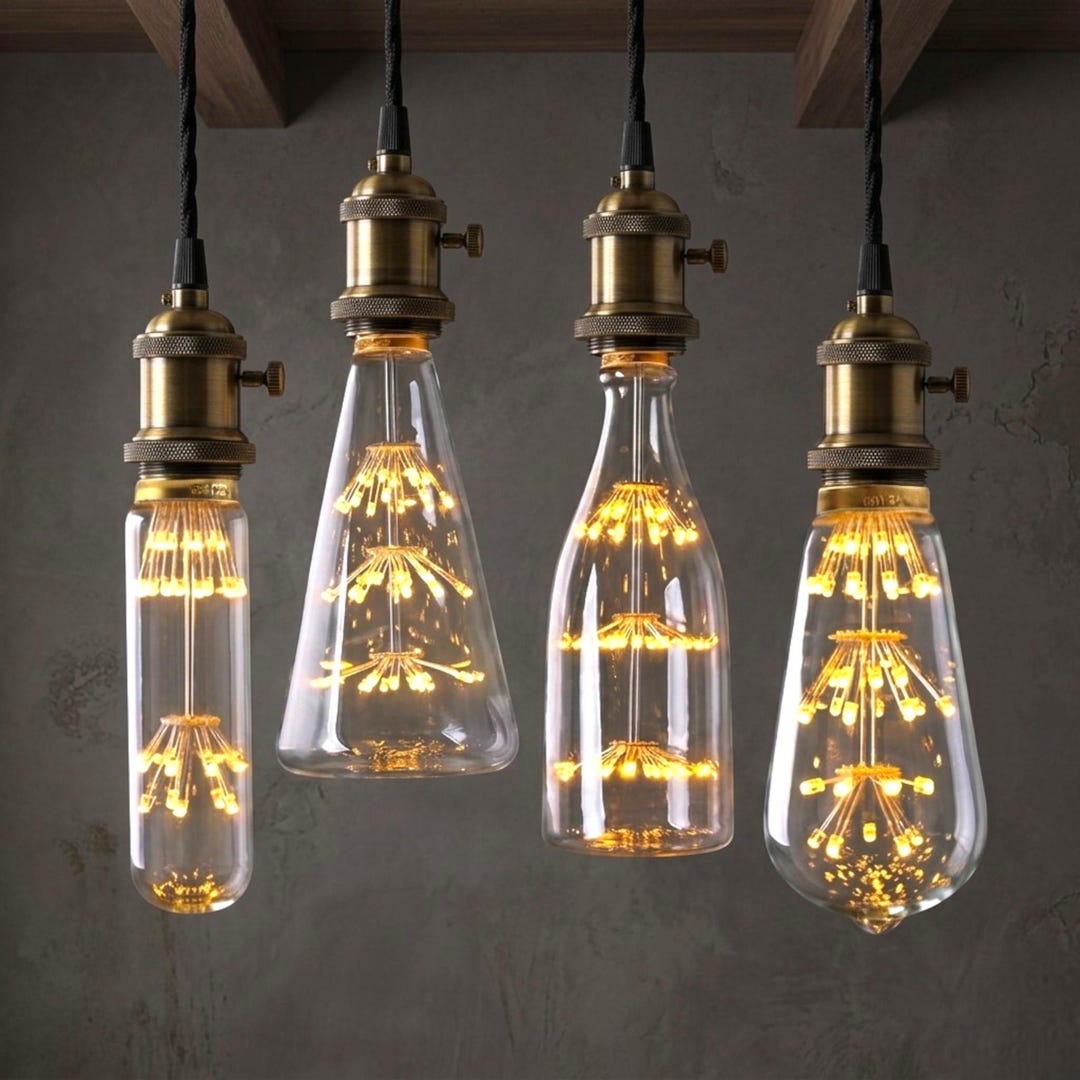 Vintage Firework LED Bulb | Warm White Decorative Edison Style Light ...
