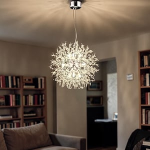 Dandelion LED Pendant Light | Modern Chandelier | Gold Starburst Ceiling Light | Living Dining Room Lighting | Luxury LED Fixture