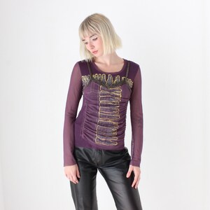 RARE Y2K Jean Paul Gaultier Soleil Mesh Long Sleeve Top