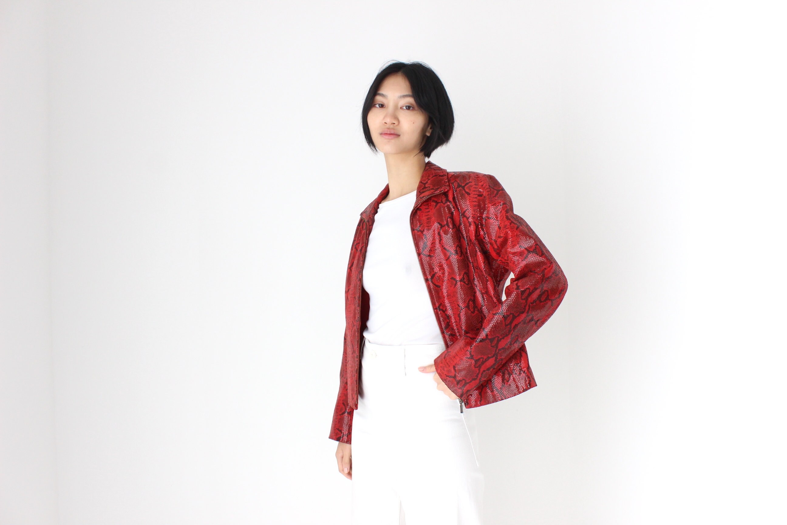 90s Snakeskin Python Shiny LEATHER 