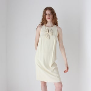Vintage VALENTINO wol en zijde crème cocktailjurk jaren 90 / schaking / receptie / vrijgezellenfeest