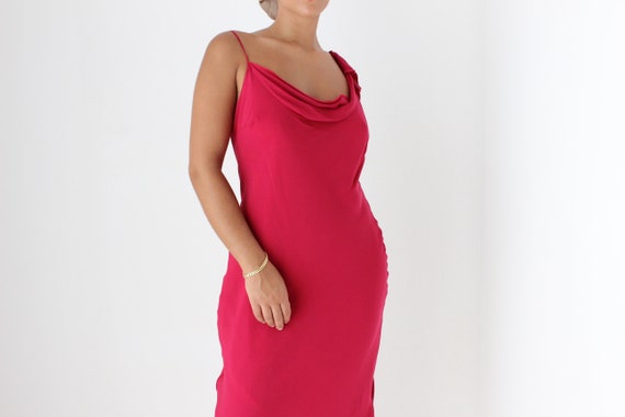 Y2K PURE SILK Spectacular Magenta / Fuchsia Pink Carrie Bradshaw Asymmetric  Cocktail Party Bias Slip Dress in the Style of Galliano's Dior - Etsy Norway
