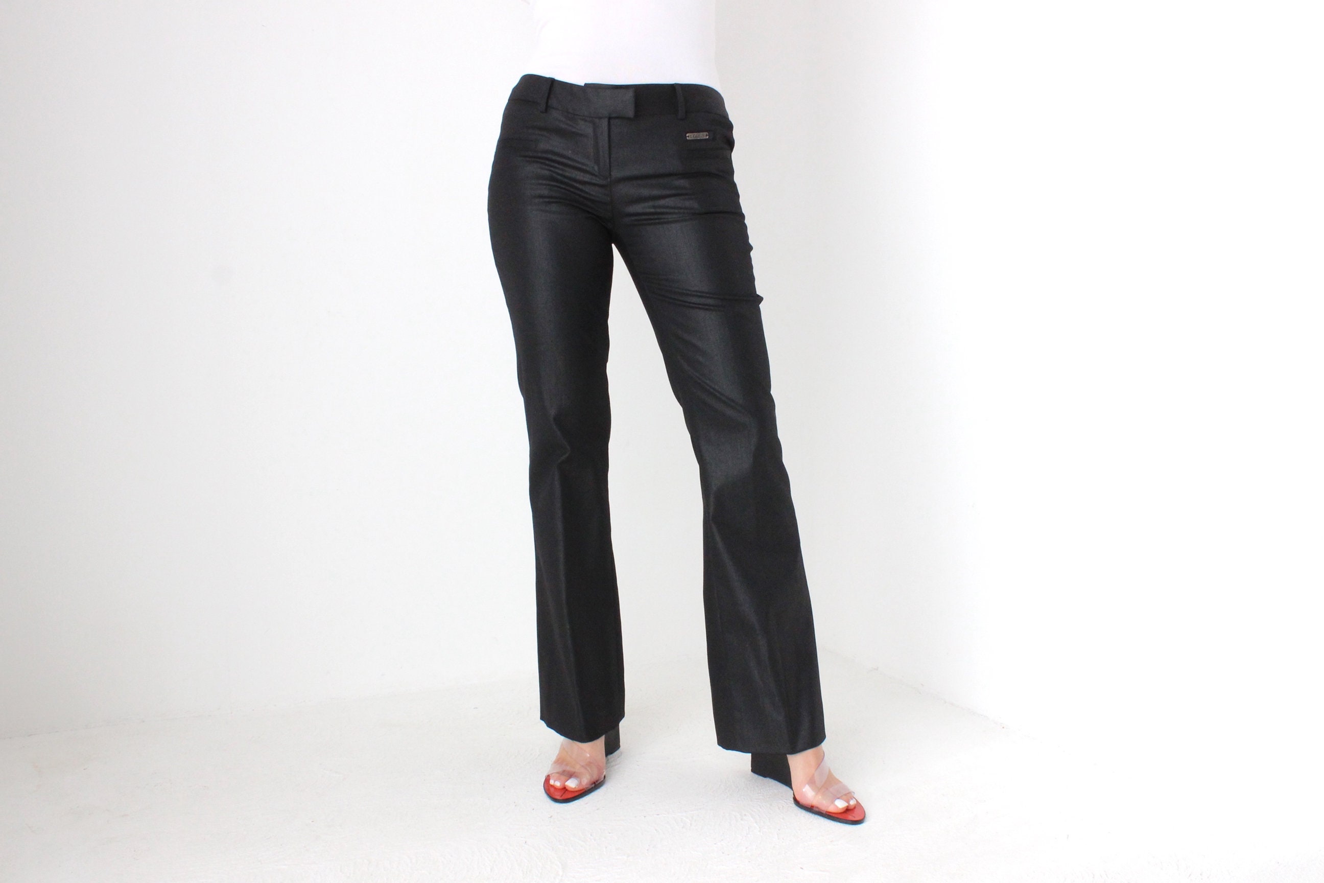 Black Bootcut Trousers Vintage - Etsy