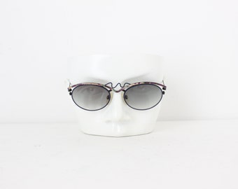 1980’s Ultra Italy Angular Sunglasses by Enrca Massei, Model‎ Ariana, Italy Vintage Ultra Italy Angular Sunglasses by Enrca Massei  main image 3