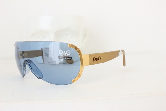 Early 90s Dolce and Gabbana [D&G] Blue Lens Overs… - image 9