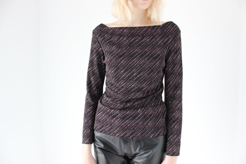 glitter cowl neck