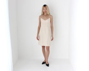 FUTURISM Y2K Narcisco Rodriguez neutrale blos toon minimale denim/katoen zomerjurk